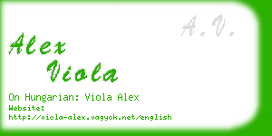 alex viola business card